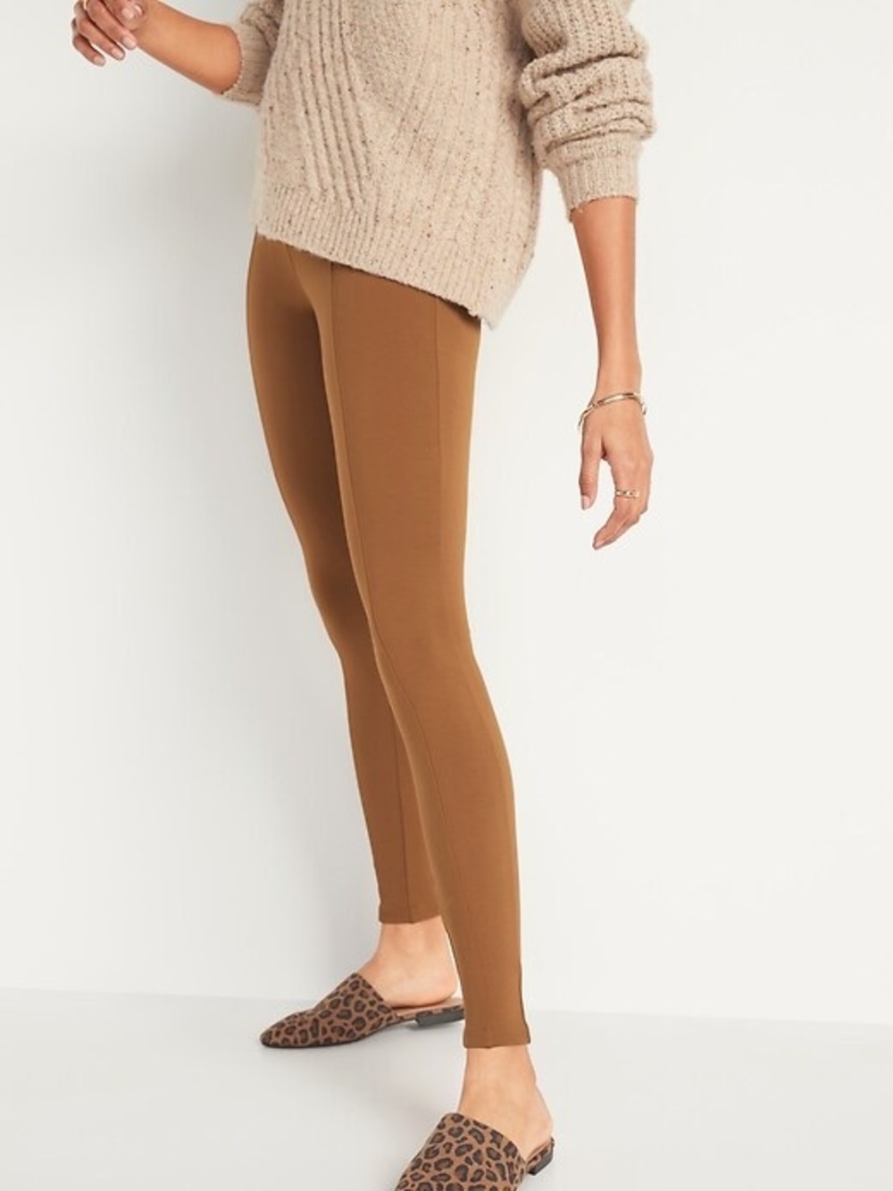 Old Navy Stevie High Rise Leggings in Camel Brown Size Large